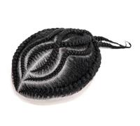 Cabello masculino Tupé trenzado for hombre con base de encaje completo, cabello humano, prótesis capilar for hombres negros. Pelucas de uso diario