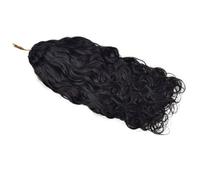 Cabello para trenzar virgen de crochet preseparado, trenza de crochet rizada de onda acuática con plumas, extensiones de cabello humano sin nudos,de trenzas invisibles 100G, #1B,12inch