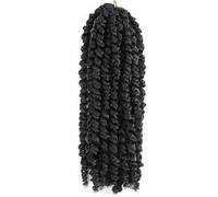 Cabello pre-torcido Passion Twist con extremos rizados, Trenzas de ganchillo de primavera cortas de 10 pulgadas, Extensiones de cabello trenzado bohemio sintético for mujeres(Color 2)