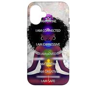 Cabello Rizado Fuerte y expresivo Conectado a los Chakras de Las Mujeres Negras Carcasa para iPhone 16