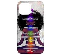 Cabello Rizado Fuerte y expresivo Conectado a los Chakras de Las Mujeres Negras Carcasa para iPhone 16 Pro MAX