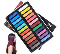 Cabello tiza 24 colores Temperatura Temperatura Temporatura Cabello seguro Cabello para niños Regalos coloridos de color de color para el cabello temporal lavable.