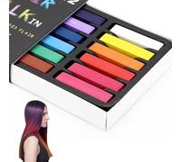 Cabello tiza de 12 colores Temperatura de cabello temporal tiza para el cabello para niños Regalos coloridos de color de color de cabello temporal, spray de color de color para niños.