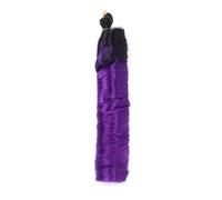 Cabello trenzado de rizo francés, 24 pulgadas, 6 paquetes de pelucas onduladas sueltas animosas, extensiones de trenzas de ganchillo for mujeres Extensiones de Cabello(OT1B/PURPLE#)