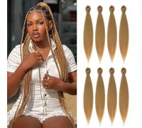 Cabello trenzado preestirado ROSDINA - 30 pulgadas, 8 paquetes, rubio s per largo