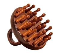 Cabelludos masajeador peine - Natural Woodbory, Sandalwood rotor | 28 dientes multifunción herramienta de terapia principal, accesorio de relajación meridiano uso para adultos Cuidado del cabello