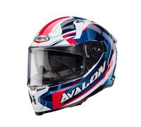 Caberg Avalon X Optic Casco, blanco/azul/rojo, Talla S (55/56)