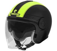 CABERG Casco modulable Duke Legend, color negro mate/amarillo neón, talla XS