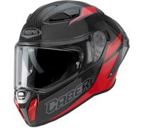 Caberg Drift Evo II Carbon Nova Casco, negro-rojo, tamaño XL para Hombres