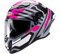 Caberg Drift Evo II Horizon Casco, negro-gris-rosa, tamaño S para Hombres