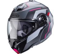 Casco modular de motocicleta Caberg Duke Evo Move mate negro gris rosa