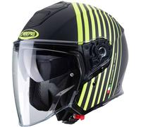 Caberg Flyon Bakari Casco Jet, negro/amarillo, Talla M (57/58)
