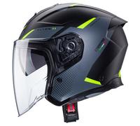 Caberg Flyon II Boss Casco Jet, negro-amarillo, tamaño L para Hombres