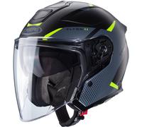 Caberg Flyon II Boss Casco Jet, negro mate/amarillo, Talla XS (53/54)