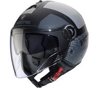 Caberg Riviera V4 X Alpha Casco Jet, negro-gris, tamaño M para Hombres