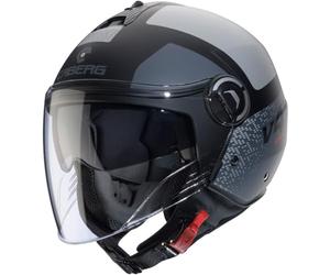 CABERG Helmet Riviera V4X Alpa, Negro Mate, Antracita, Gris, M