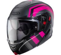 Caberg Horus X Road Casco, Gris/Fucsia, Talla M (57/58)