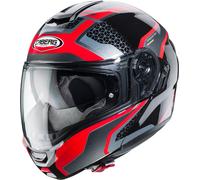 Caberg Levo Sonar Casco, negro/rojo, Talla XS (53/54)