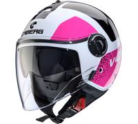 Caberg Riviera V4X Alpha Casco Jet Blanco/Negro/Rosa S unisex
