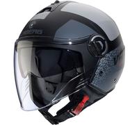 Caberg Riviera V4 X Alpha Casco Jet, negro-gris, tamaño S para Hombres