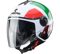 Caberg Riviera V4 X Alpha Casco Jet, blanco-rosa-verde, tamaño XS para Hombres