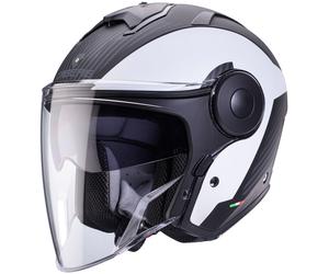 Caberg Soho Milano Casco Jet, negro-blanco, tamaño S para Hombres