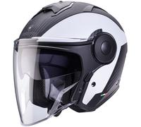 Caberg Soho Milano Casco Jet, negro mate/blanco, Talla S (55/56)