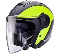 Caberg Soho Milano Casco Jet, negro mate/neón, Talla XXL (63/64)