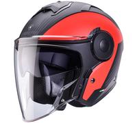 Caberg Soho Milano Casco Jet, negro mate/rojo, Talla M (57/58)
