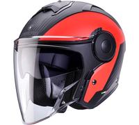 Caberg Soho Milano, casco jet S male Mate Negro/Rojo