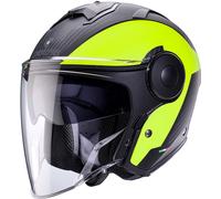 Caberg Soho Milano, casco jet XL male Mate Negro/Amarillo Neón