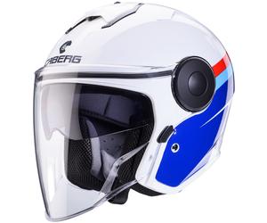 Caberg Soho Zephir Casco Jet, blanco/azul/rojo, Talla M (57/58)