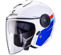 Caberg Soho Zephir Casco Jet, blanco/azul/rojo, Talla XXL (63/64)