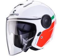 Caberg Soho Zephir Casco Jet, blanco/rojo/verde, Talla XXL (63/64)