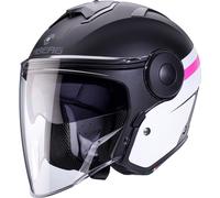 Caberg Soho Zephir, casco jet S male Mate Negro/Blanco/Fucsia