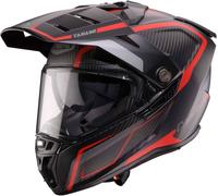 Caberg Tanami Carbon Gravity, casco de aventura S female Mate Negro/Rojo