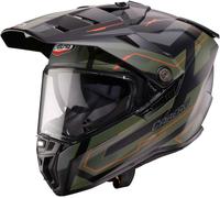 Caberg Tanami Ranger, casco de aventura XL female Mate Negro/Verde Oscuro/Naranja
