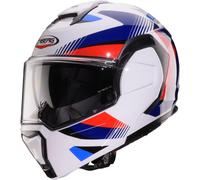 Caberg Trip Lunar Casco, blanco/azul/rojo, Talla XL (61/62)