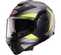 Caberg Trip Lunar Casco, negro mate/gris/amarillo neón, Talla XXL (63/64)