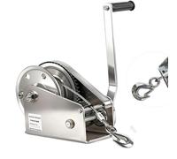 Cabestrante de Cable Manual, Cabrestante de Salvamento, Cable de Alambre de 10 m, Agarre Antideslizante, Cabrestante Manual con Freno para Remolque de Automóvil, Barco, Camión