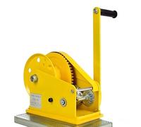 Cabestrante manual de alta resistencia 2Way autobloqueo con freno automático, cabrestante manual compacto para remolques de barco y camión, fácil de usar (capacidad de 1800 libras, cuerda de 98 pies +