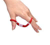 Cabestrillo de Dedo Ajustable para Tiro con recurvo, Accesorio de Tiro de Caza, Material de Tela elástica, Color Negro, Rojo, Talla M, L, XL (Metro)