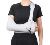 Cabestrillo para Brazo Inmovilizador de Hombro para Mujer y Hombre Soporte Transpirable con Correa de Cintura y Almohadilla para Fracturas y Manguito Rotador(L)