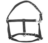 Cabestro Ajustable de Nylon Negro para Caballos Fuertes | Fácil de Poner y Quitar, Ajuste Cómodo, para Potros y Caballos de Tiro