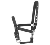 Cabestro Completo para Caballo de Nailon Ajustable, Negro | Fácil de Poner y Quitar, Baja Irritación, para Añojos y Caballos de Tiro, Uso en Equitación y Pasto