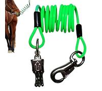 Cabestro de cuerda para caballo, diseño en espiral ajustable que absorbe los golpes, cuerda de plomo resistente con agarre cómodo, accesorio ecuestre para entrenamiento, alimentación, manejo y manejo