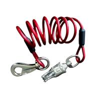 Cabestro de cuerda para caballo, elástico ajustable que absorbe los golpes, diseño visual elástico en espiral, 30 cm a 100 cm de longitud + 280 g de masa, componente de metal resistente, para