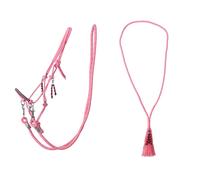 QHP Set de Cabezada en Cuerda Liberty, Flamingo-Pink - Full QHP