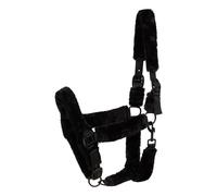 Cabestro Horse Guard Con Pelo Sintético Negro Para Caballos De Carga