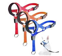 Cabestro para perros con correa reflectante, ajustable para perros grandes, circunferencia del cuello de 30 a 37 cm, acolchado y transpirable, arnés antitirones para la educación, para paseos, aseo y
